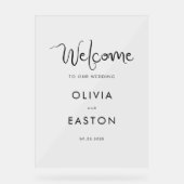 奇妙な手書きの結婚式へようこそ アクリルサイン (正面)