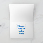 奇妙な日の魚釣り漫画誕生日カード カード (内部)