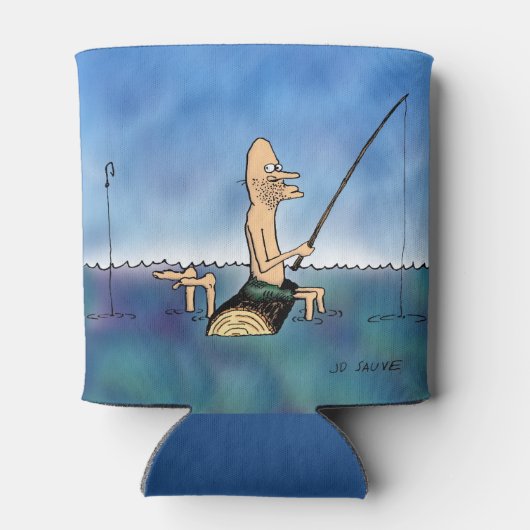 奇妙な日の魚釣り漫画 缶クーラー (裏面)