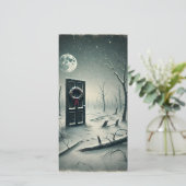 奇妙な暗い不気味なクリスマスドアホリデーカード シーズンカード (スタンド正面)