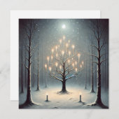 奇妙な暗い冬の夜ホリデーカード シーズンカード (正面/裏面)