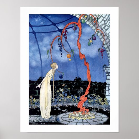 奇妙な木の前に立っている女性 ポスター (正面)