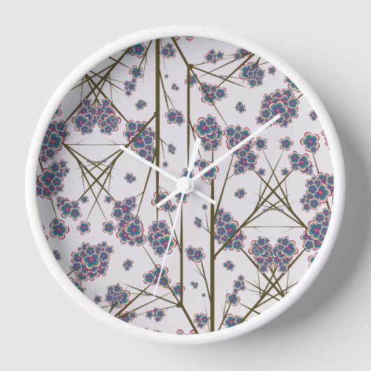 奇妙な枝の木製フレーム時計 壁時計 (正面)