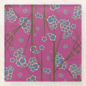 奇妙な枝ボイセンベリーガラスのコースター ガラスコースター (正面)