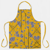 奇妙な枝マスタードラージエプロン エプロン (正面)