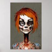 奇妙な死者のポートレート | AI Art ポスター (正面)