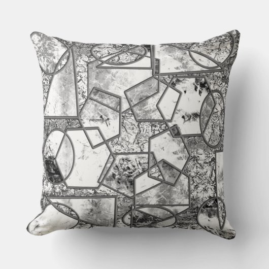 奇妙な灰色がかった質感 クッション (正面)