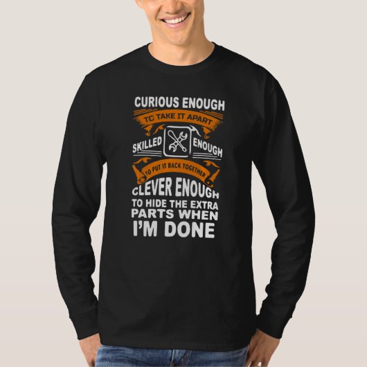奇妙な熟練し賢い車おもしろい車トラックM Tシャツ (正面)