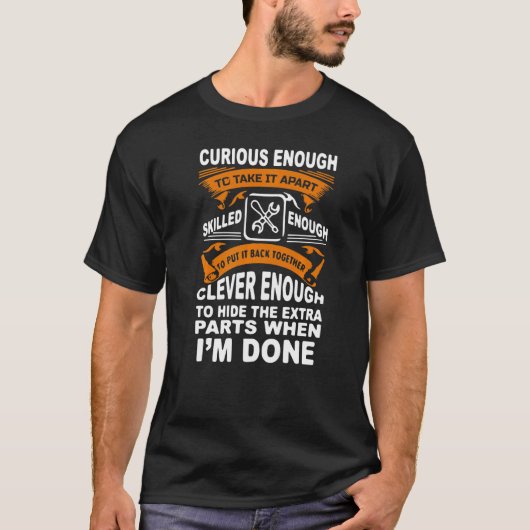 奇妙な熟練し賢い車おもしろい車トラックM Tシャツ (正面)