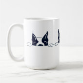 奇妙な犬のコーヒーマグ コーヒーマグカップ (左)