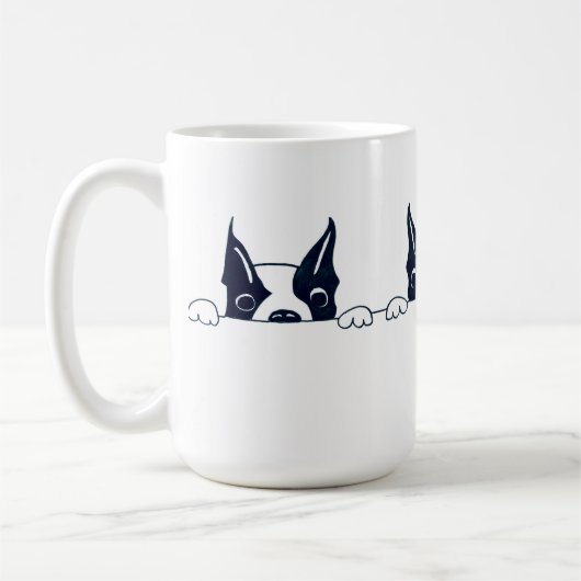 奇妙な犬のコーヒーマグ コーヒーマグカップ (左)