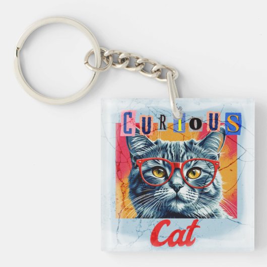 奇妙な猫 キーホルダー (正面)