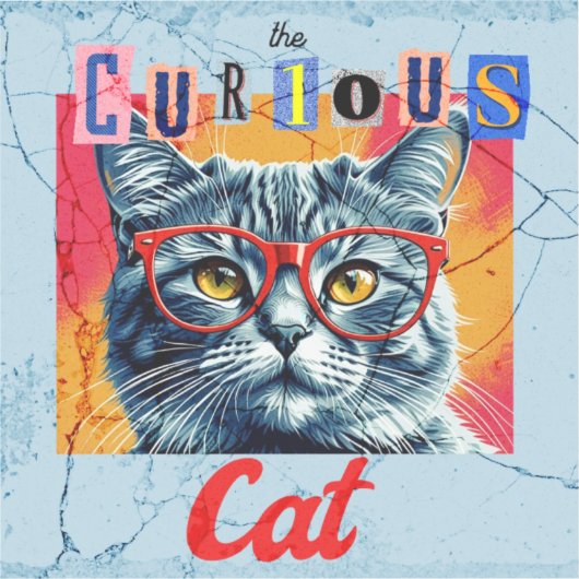 奇妙な猫 シール (正面)