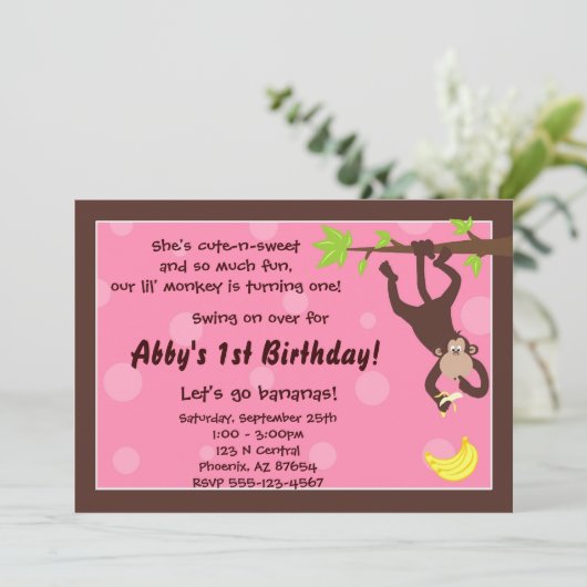 奇妙な猿のピンク 招待状 (スタンド正面)