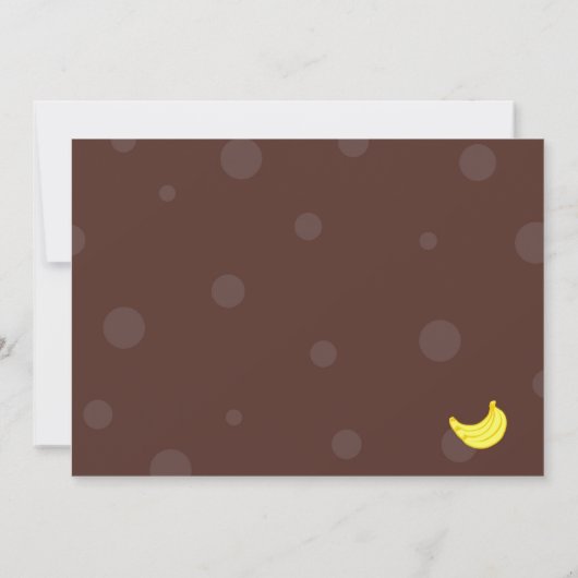 奇妙な猿のピンク 招待状 (裏面)