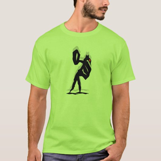 奇妙な生き物が石を投げていた Tシャツ (正面)