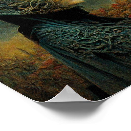 奇妙な生き物の暗いファンタジーホラーアートポスター ポスター (角)