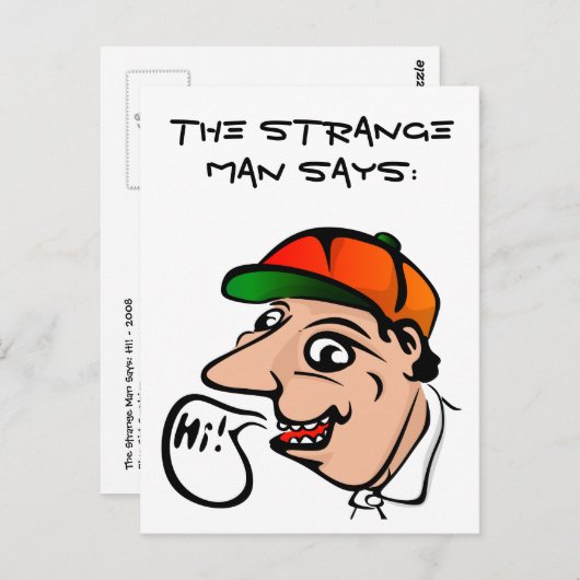 奇妙な男は言った。こんにちは!ポストカード ポストカード (正面/裏面)
