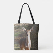 奇妙な白い尾の鹿 トートバッグ (裏面)