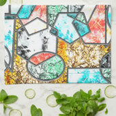 奇妙な白っぽい質感 キッチンタオル (折り畳み)