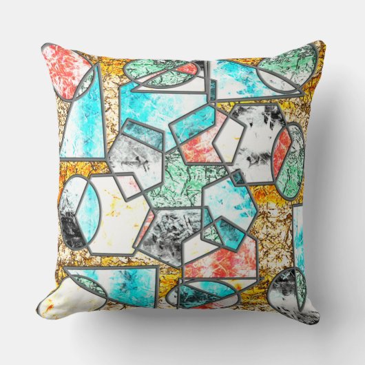 奇妙な白っぽい質感 クッション (正面)