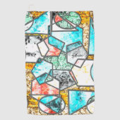 奇妙な白っぽい質感 ゴルフタオル (正面)