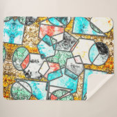 奇妙な白っぽい質感 シェルパブランケット (正面(横))