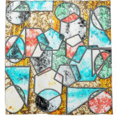 奇妙な白っぽい質感 シャワーカーテン (正面)