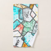 奇妙な白っぽい質感 バスタオルセット (ハンドタオル)