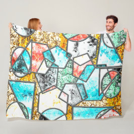 奇妙な白っぽい質感 フリースブランケット