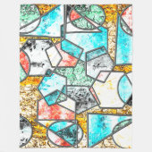 奇妙な白っぽい質感 フリースブランケット (正面)