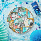 奇妙な白っぽい質感 ペーパープレート (パーティー)