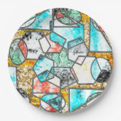 奇妙な白っぽい質感 ペーパープレート (正面)