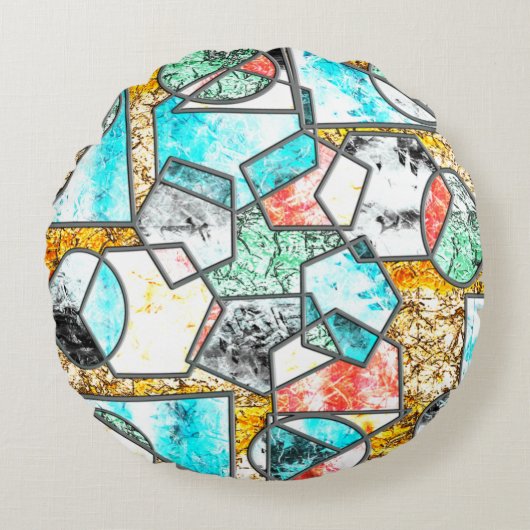 奇妙な白っぽい質感 ラウンドクッション (正面)