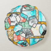 奇妙な白っぽい質感 ラウンドクッション (裏面)