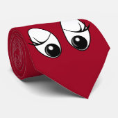 奇妙な目カスタムの色ネックタイ – 赤 ネクタイ (ロール)