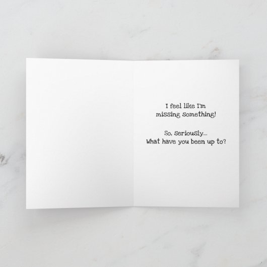 奇妙な社会的距離を置く猫 カード (内部)