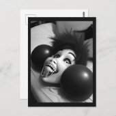 奇妙な笑顔の頭はがき ポストカード (正面/裏面)