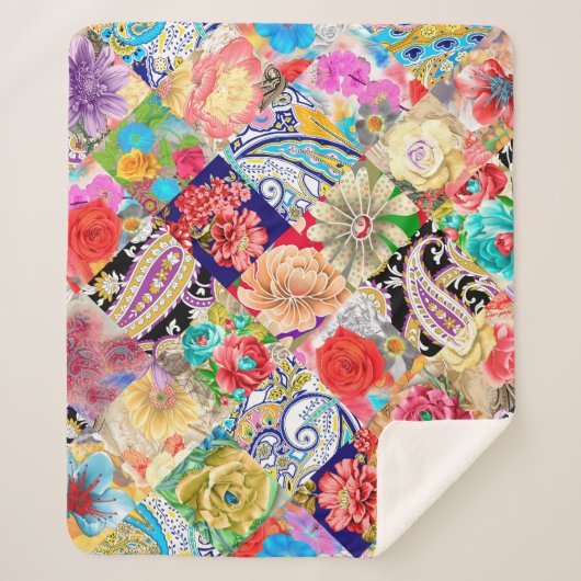 奇妙な美しい織物のパターン。新しいファブリック シェルパブランケット (正面)