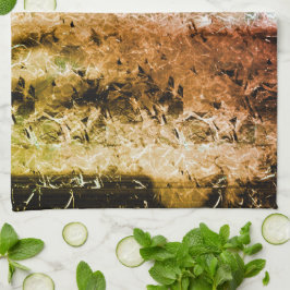 奇妙な老化した繊維質及び土または焦げ キッチンタオル