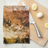 奇妙な老化した繊維質及び土または焦げ キッチンタオル (四つ折り)