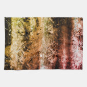 奇妙な老化した繊維質及び土または焦げ キッチンタオル (横)