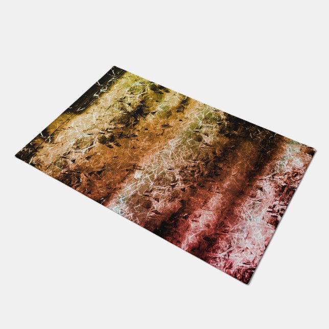 奇妙な老化した繊維質及び土または焦げ ドアマット (アングル)