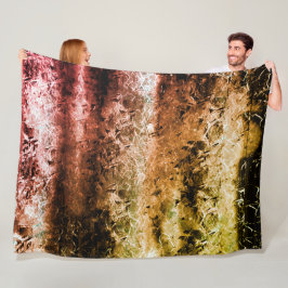 奇妙な老化した繊維質及び土または焦げ フリースブランケット