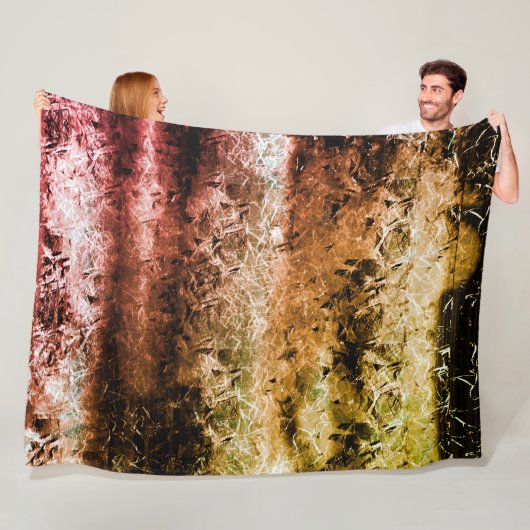 奇妙な老化した繊維質及び土または焦げ フリースブランケット (インサイチュ)