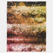 奇妙な老化した繊維質及び土または焦げ フリースブランケット (正面)