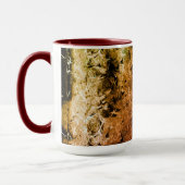 奇妙な老化した繊維質及び土または焦げ マグカップ (左)