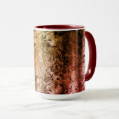 奇妙な老化した繊維質及び土または焦げ マグカップ (正面右)