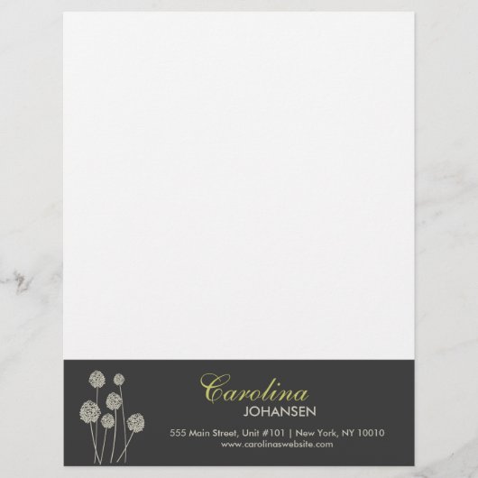 奇妙な花TAN/GRAYレターヘッド レターヘッド (正面)