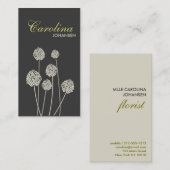 奇妙な花TAN/GRAY名刺 名刺 (正面/裏面)